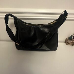 Black Faux Leather Purse